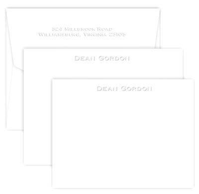 Triple Thick Clarity Flat Note Card Ensemble - Embossed